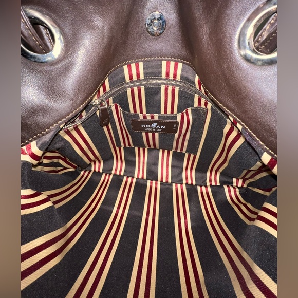 Authentic HOGAN Brown Rabbit, leather and suede shoulder bag. - Picture 13 of 15